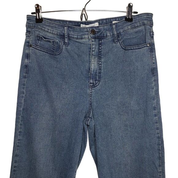 Sanctuary Social Standard Sz 12 Raw Hem Highrise Straight Cropped Jeans - Picture 2 of 8